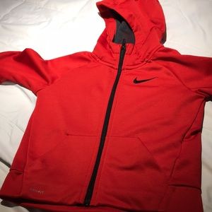 Nike Dry Fit 4 T Red Zip Up Sweater